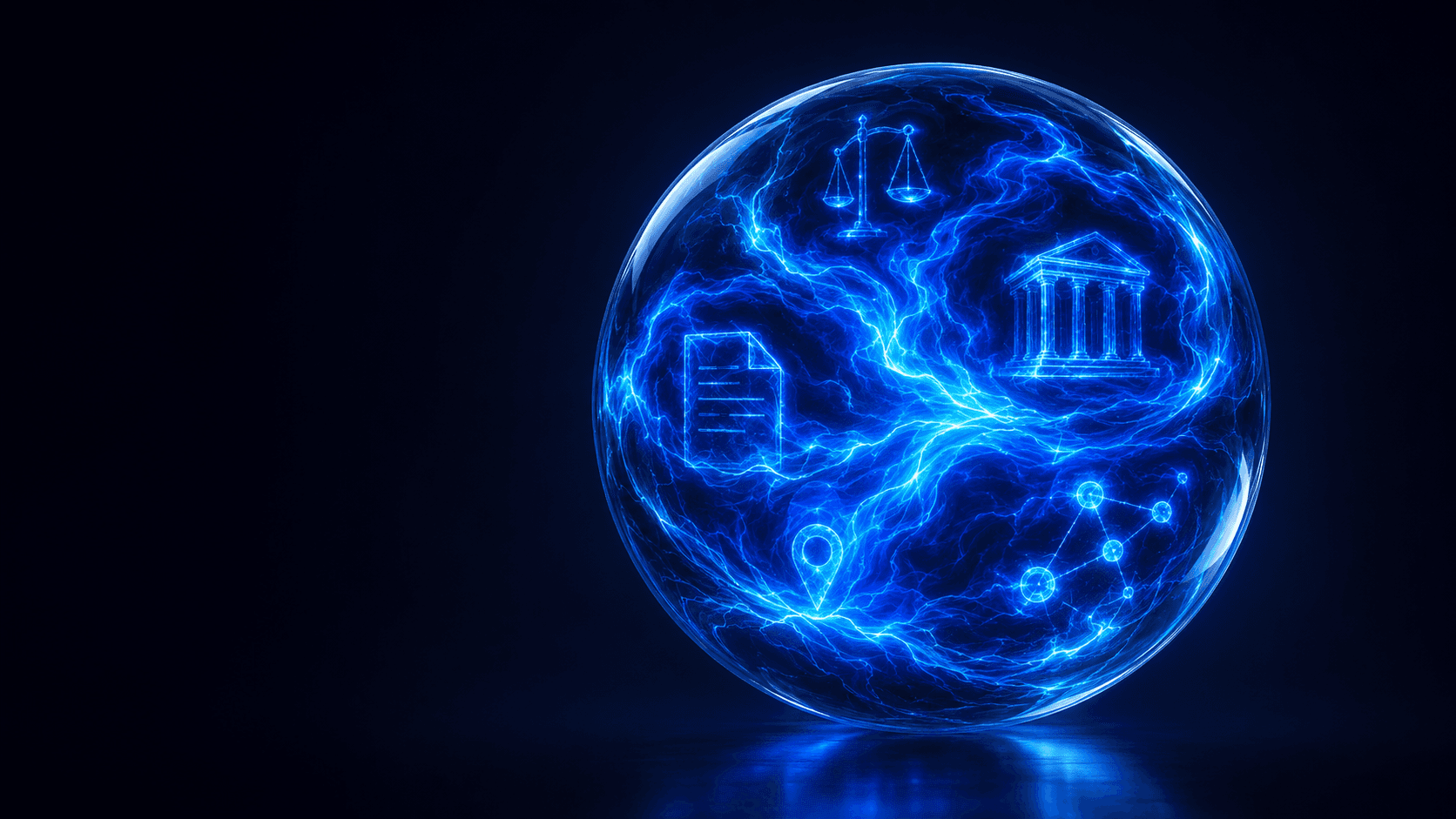 Electric-blue Holmes Jr. thinking sphere